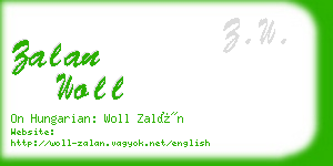 zalan woll business card